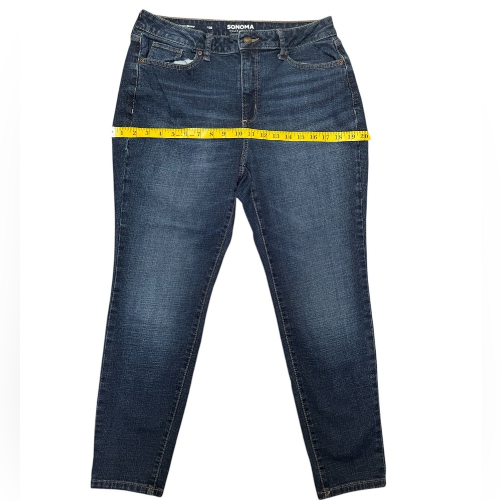 Sonoma Women's Curvy Skinny Jeans color Blue Size 10S - Picture 9 of 11